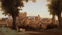 Corot, Jean-Baptiste-Camille - Rome - View from the Farnese Gardens, Morning